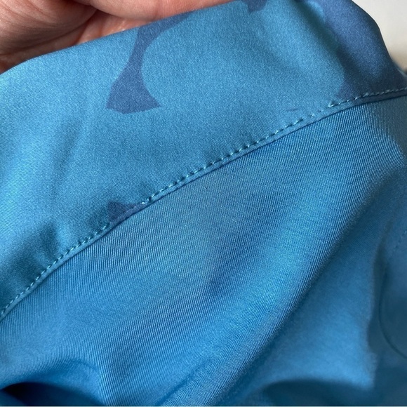 Footjoy 1/4 Zip Golf Midlayer Blue Camo Floral Pullover Mens Sz M - Picture 9 of 14